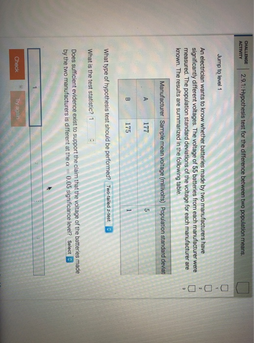 Solved ACTIVITY 2.9.1: Hypothesis test for the difference | Chegg.com