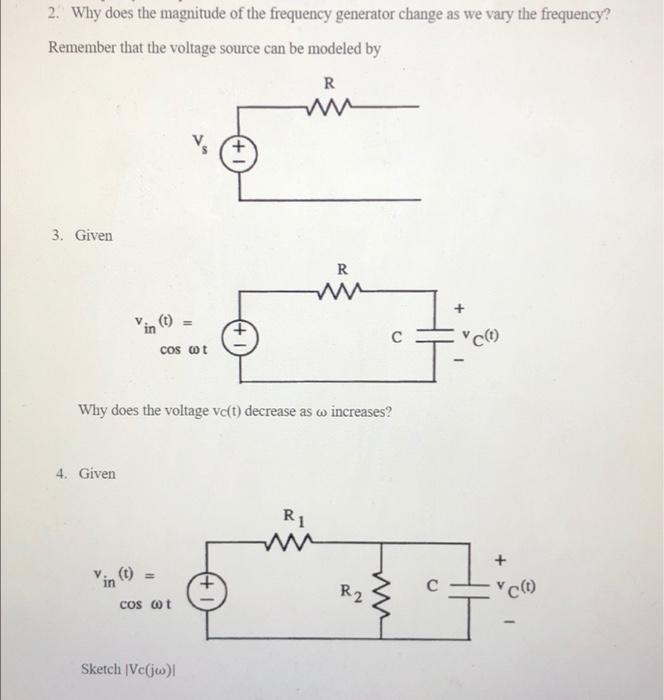Solved 2. Why does the magnitude of the frequency generator