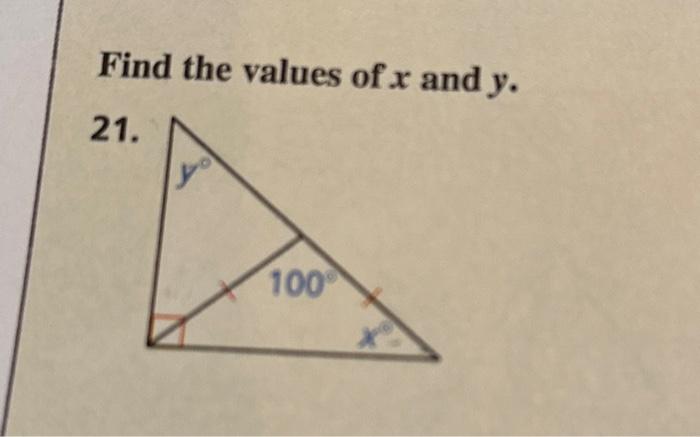 Solved Find The Values Of X And Y. | Chegg.com