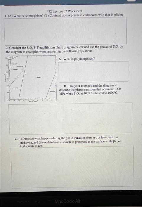Solved 432 Lecture 07 Worksheet 1. (A) What is isomorphism? | Chegg.com