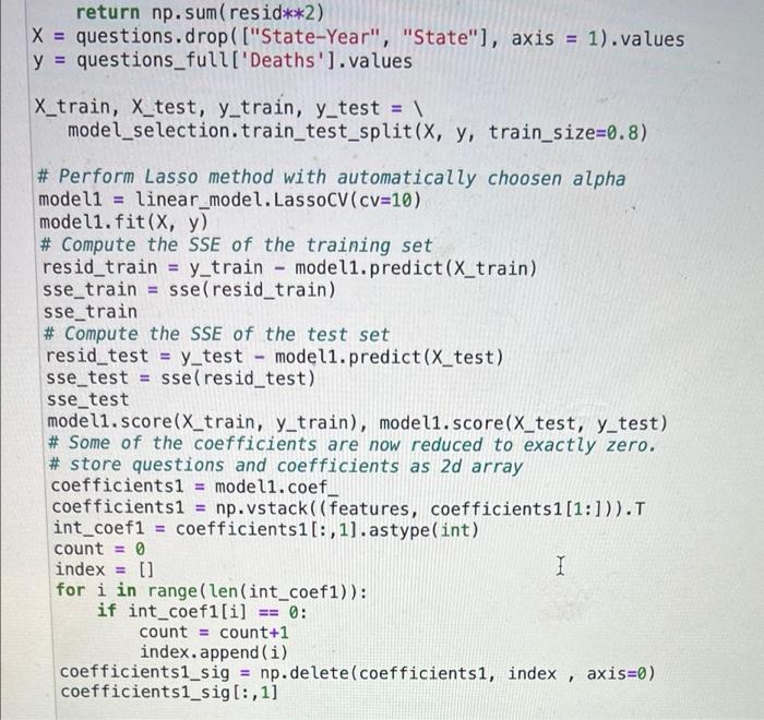 using this code in python 3.please write the syntax | Chegg.com