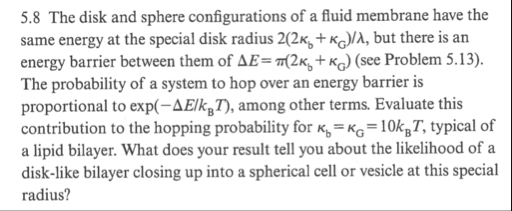Solved 5.8 ﻿The disk and sphere configurations of a fluid | Chegg.com
