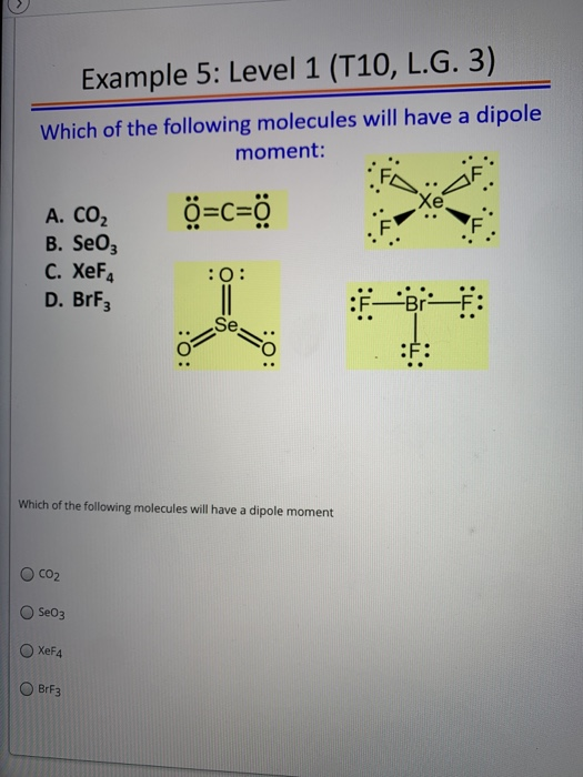 Solved Example 5 Level 1 T10 L G 3 Which Of The Foll Chegg Com