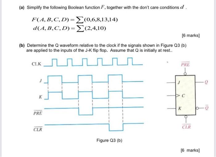 Solved (a) Simplify the following Boolean function F, | Chegg.com