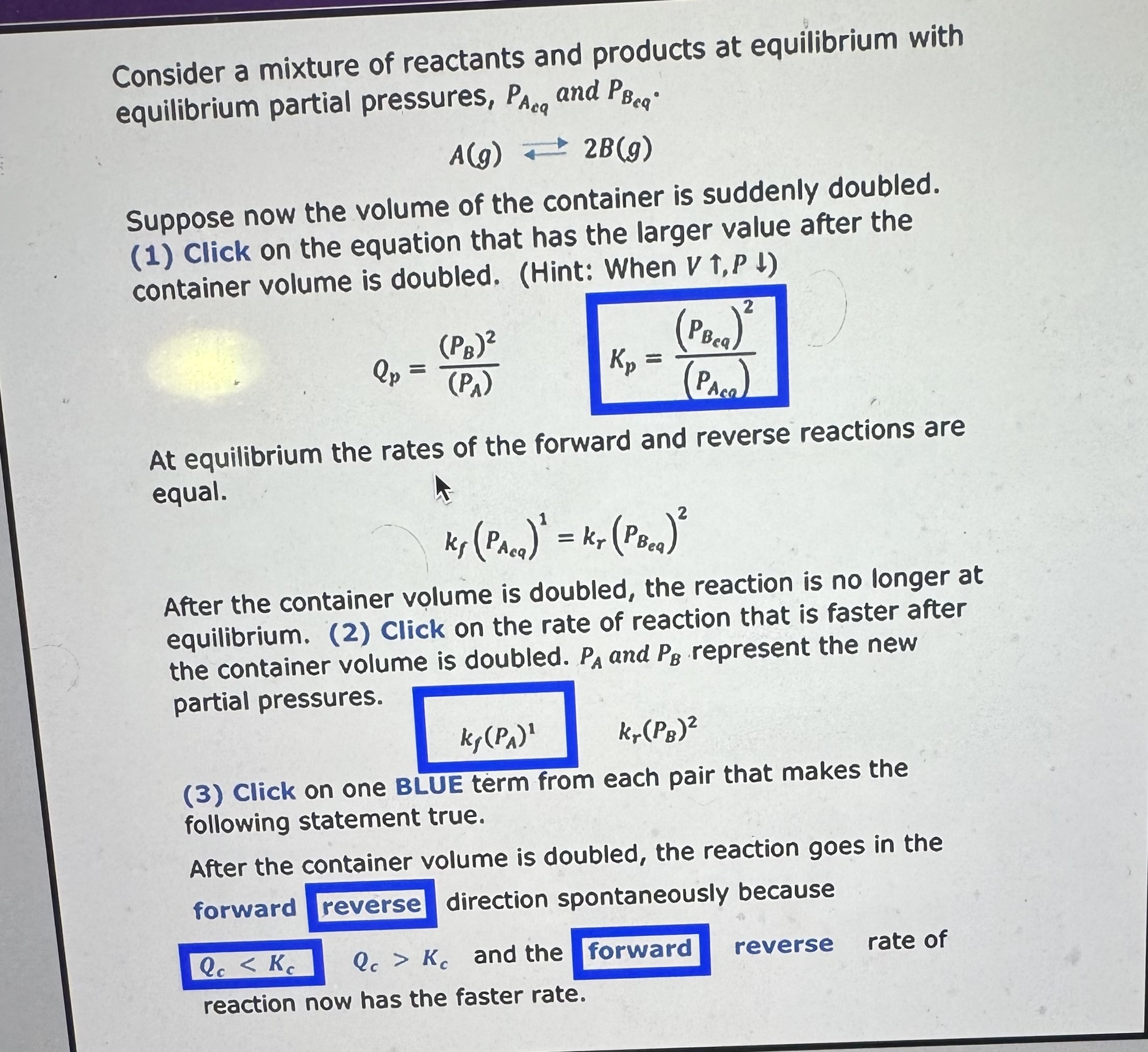 Solved Consider a mixture of reactants and products at | Chegg.com