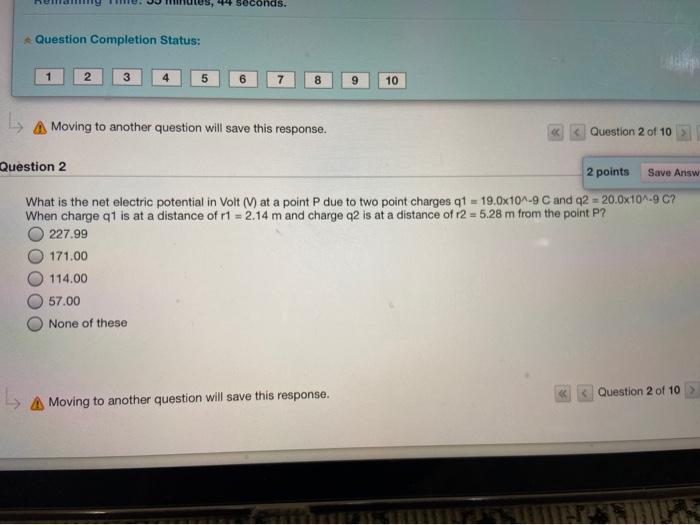 Solved 4 seconds. Question Completion Status: 2 3 4 5 6 7 8 | Chegg.com