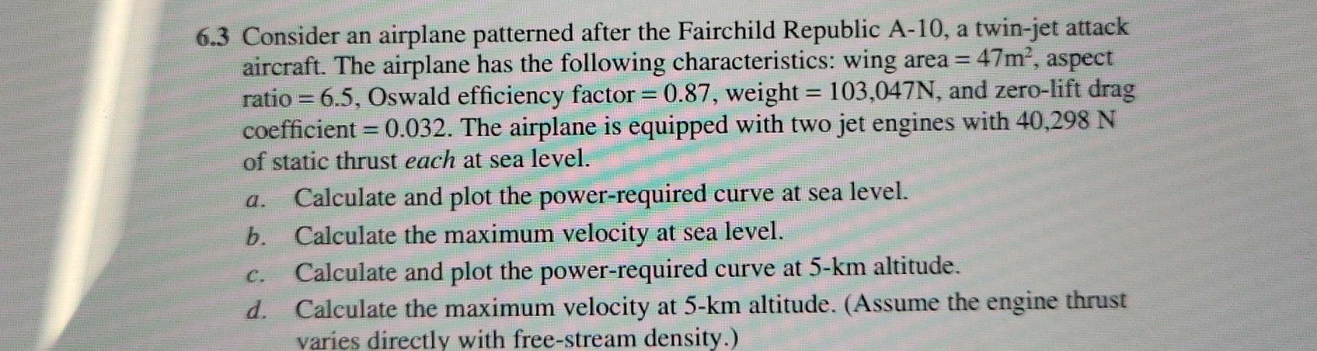 Solved 6 18 estimate the sea level landing ground roll chegg