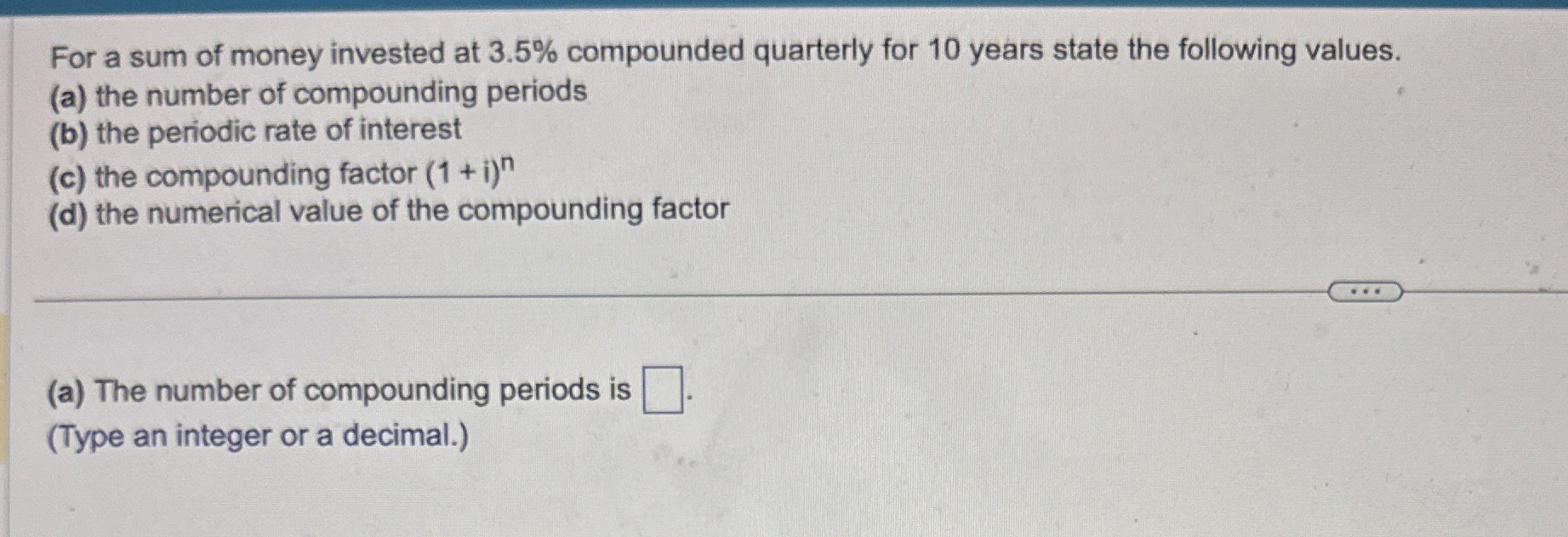 Solved For a sum of money invested at 3.5% ﻿compounded | Chegg.com