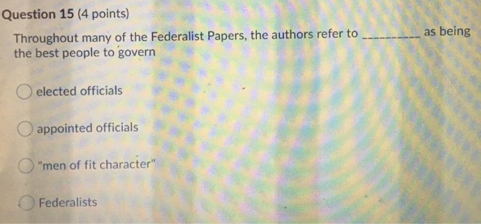 Solved Question 1 (4 Points) The Delegates At The | Chegg.com