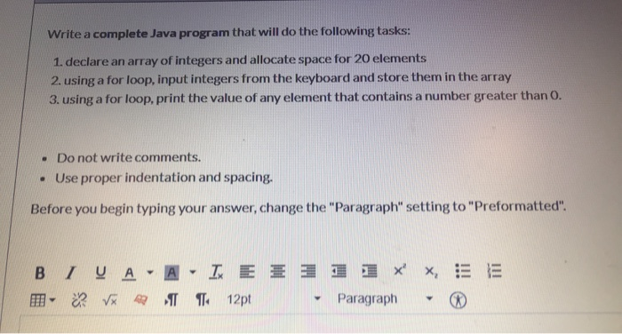 Solved Write a complete Java program that will do the | Chegg.com