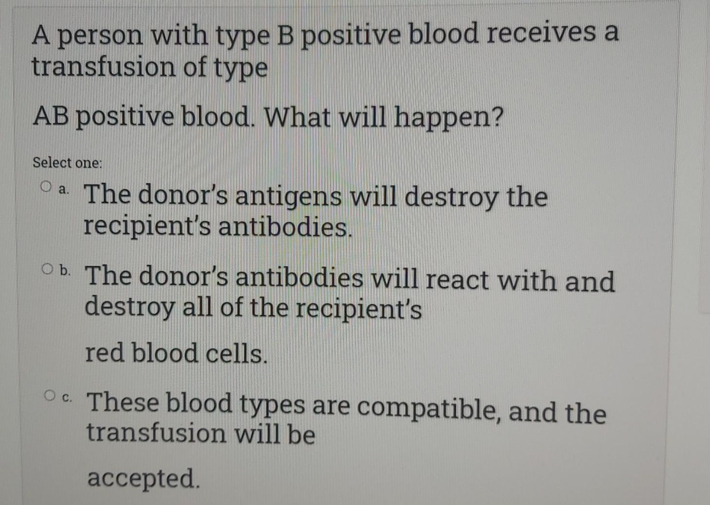 B Positive Blood