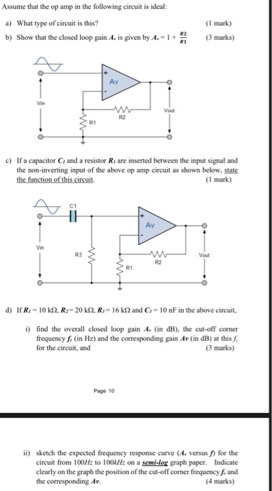 Solved Assume That The Op Amp In The Following Circuit Is | Chegg.com