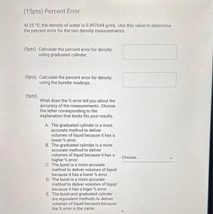 Solved (2pts) Chemistry Glassware and Measurement Are you