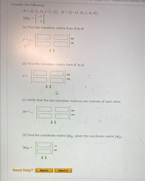 Solved Consider The Following. | Chegg.com