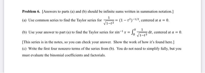 Solved Problem 6. [Answers To Parts (a) And (b) Should Be | Chegg.com