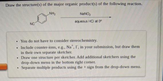 Solved Draw The Structure S Of The Major Organic Product Chegg Com