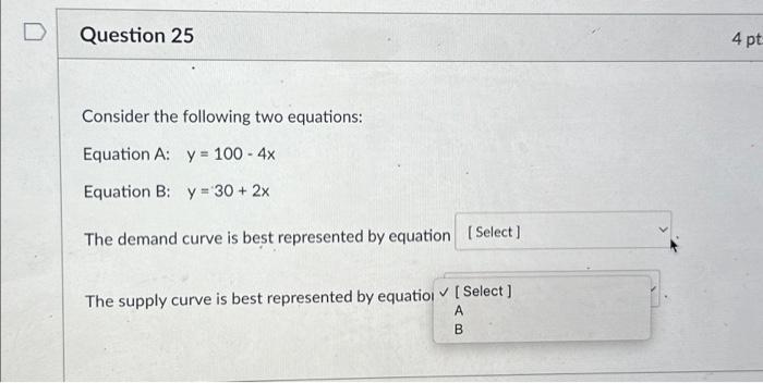 Solved Question 25 Consider The Following Two Equations 5196