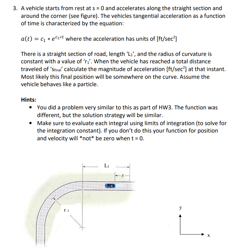 A Vehicle Starts From Rest At S=0 ﻿and Accelerates | Chegg.com