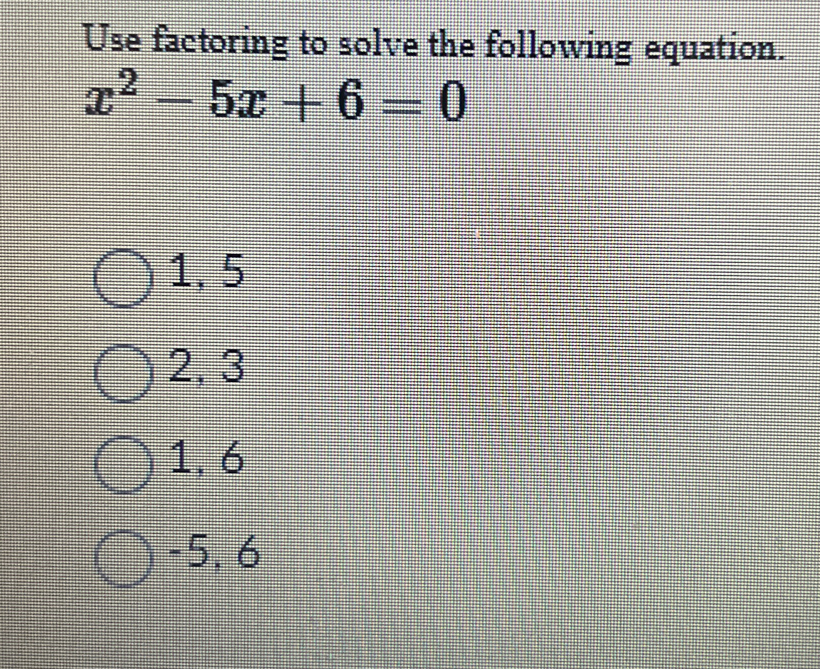 Solved Use factoring to solve the following | Chegg.com