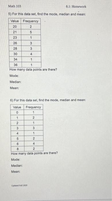 find median mode and range of a set data