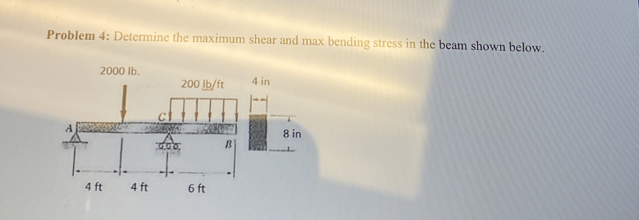 Solved Problem 4: Determine the maximum shear and max | Chegg.com