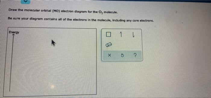 Solved Draw the molecular orbital (MO) electron diagram for | Chegg.com