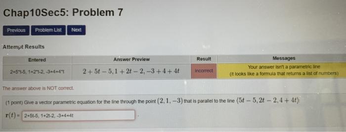 Solved Chap 10 Sec5: Problem 7 Previous Problem List Next | Chegg.com