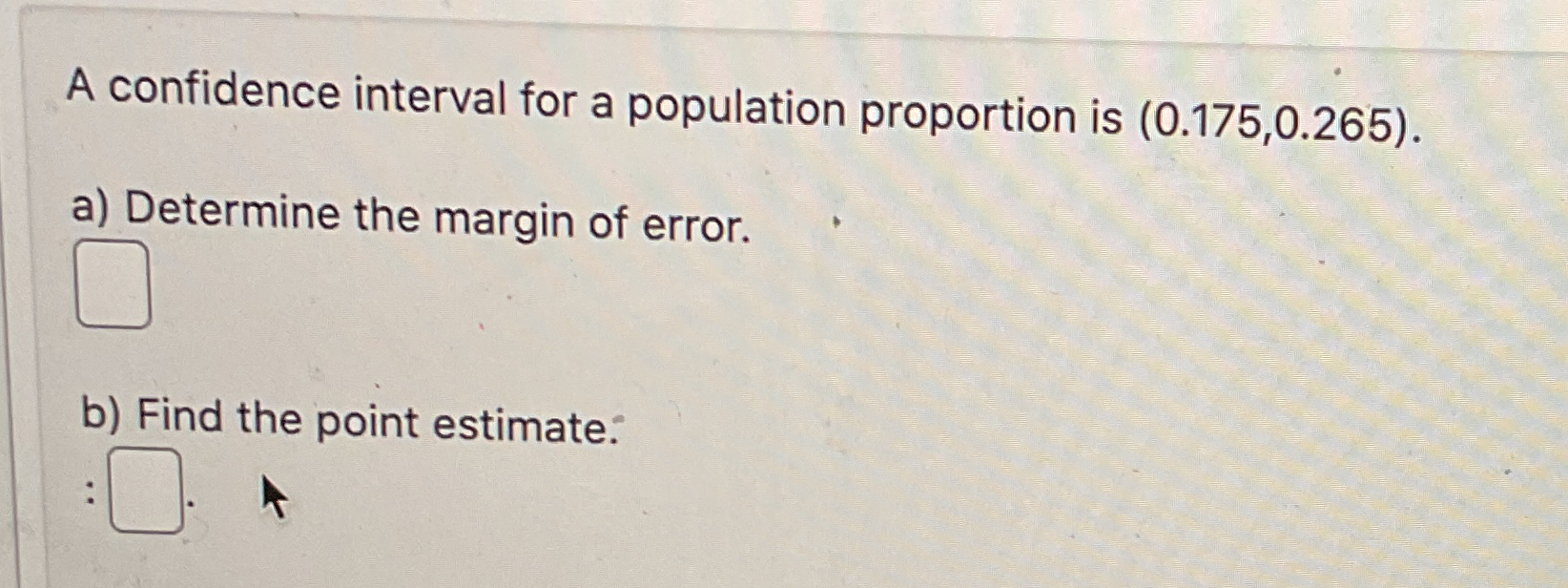 Solved A confidence interval for a population proportion is | Chegg.com