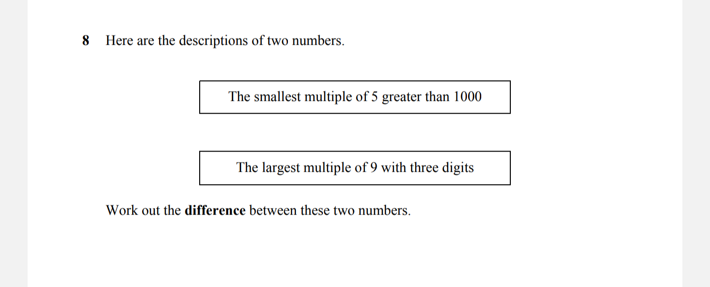 smallest multiple of 5 greater than 1000