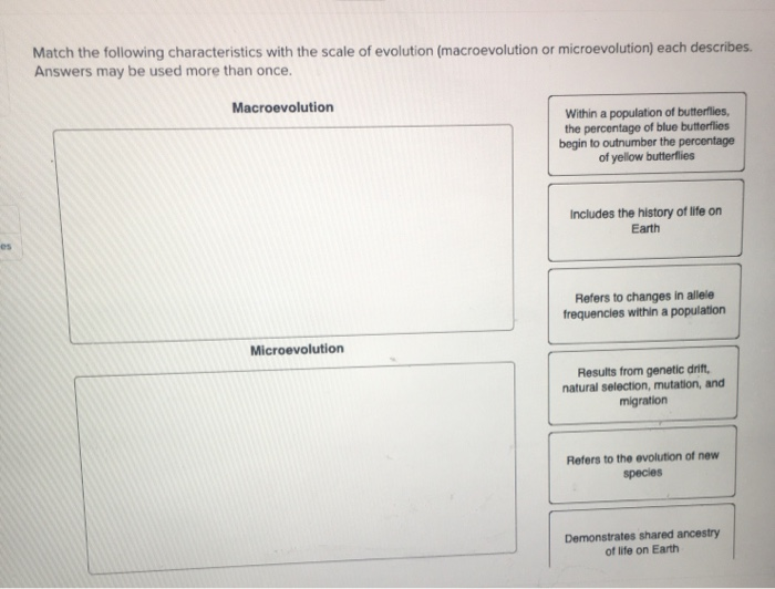 Solved Classify the following characteristics based on what