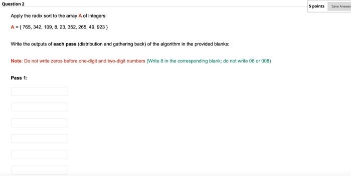 Solved Question 1 6 points Save Answer Apply the bottom-up | Chegg.com