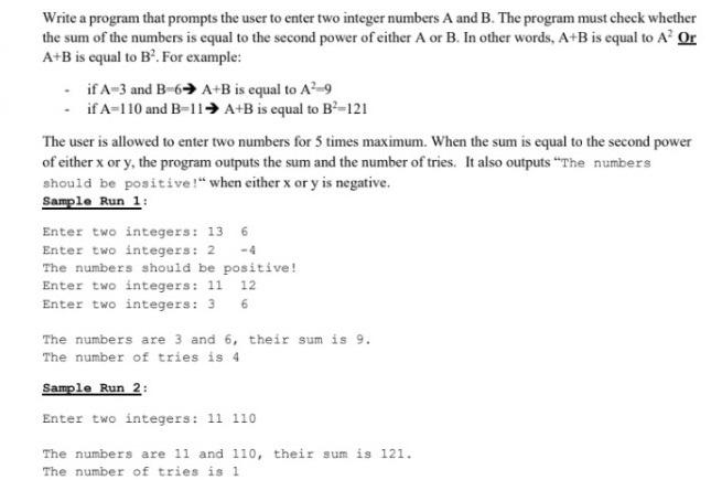 Solved Write a program that prompts the user to enter two | Chegg.com