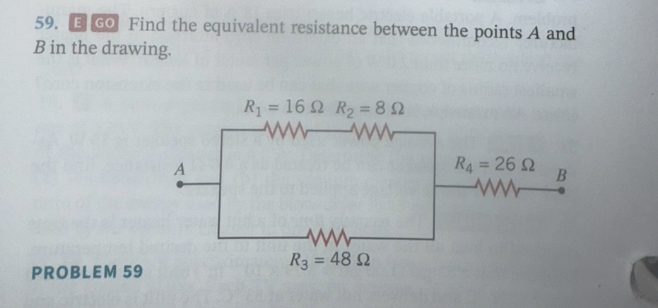 Solved Find the equivalent resistance between the points A | Chegg.com
