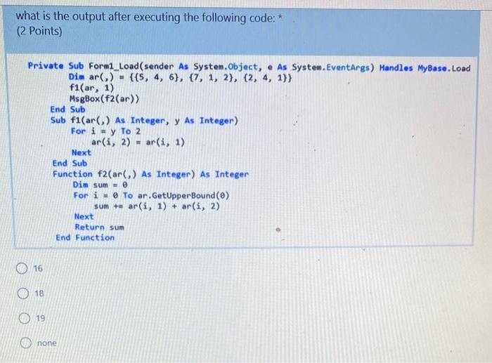 Solved what is the output after executing the following | Chegg.com