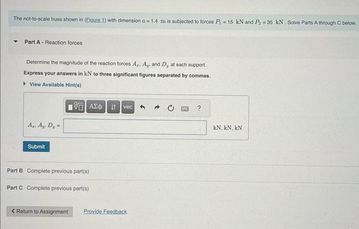 Solved Learning Goal: To Analyze Trusses Using The Method Of | Chegg.com