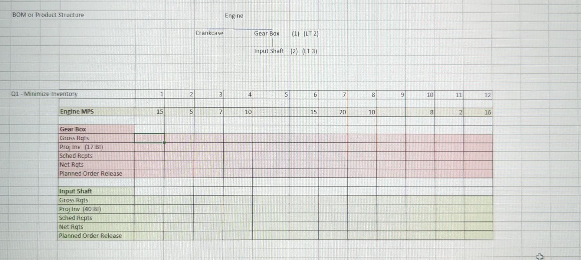 Solved engine assembly operations and decided to prepare an | Chegg.com