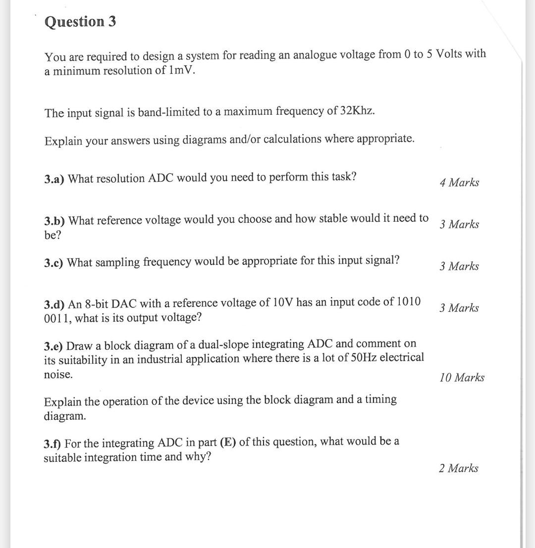 Solved Question 3 You are required to design a system for | Chegg.com