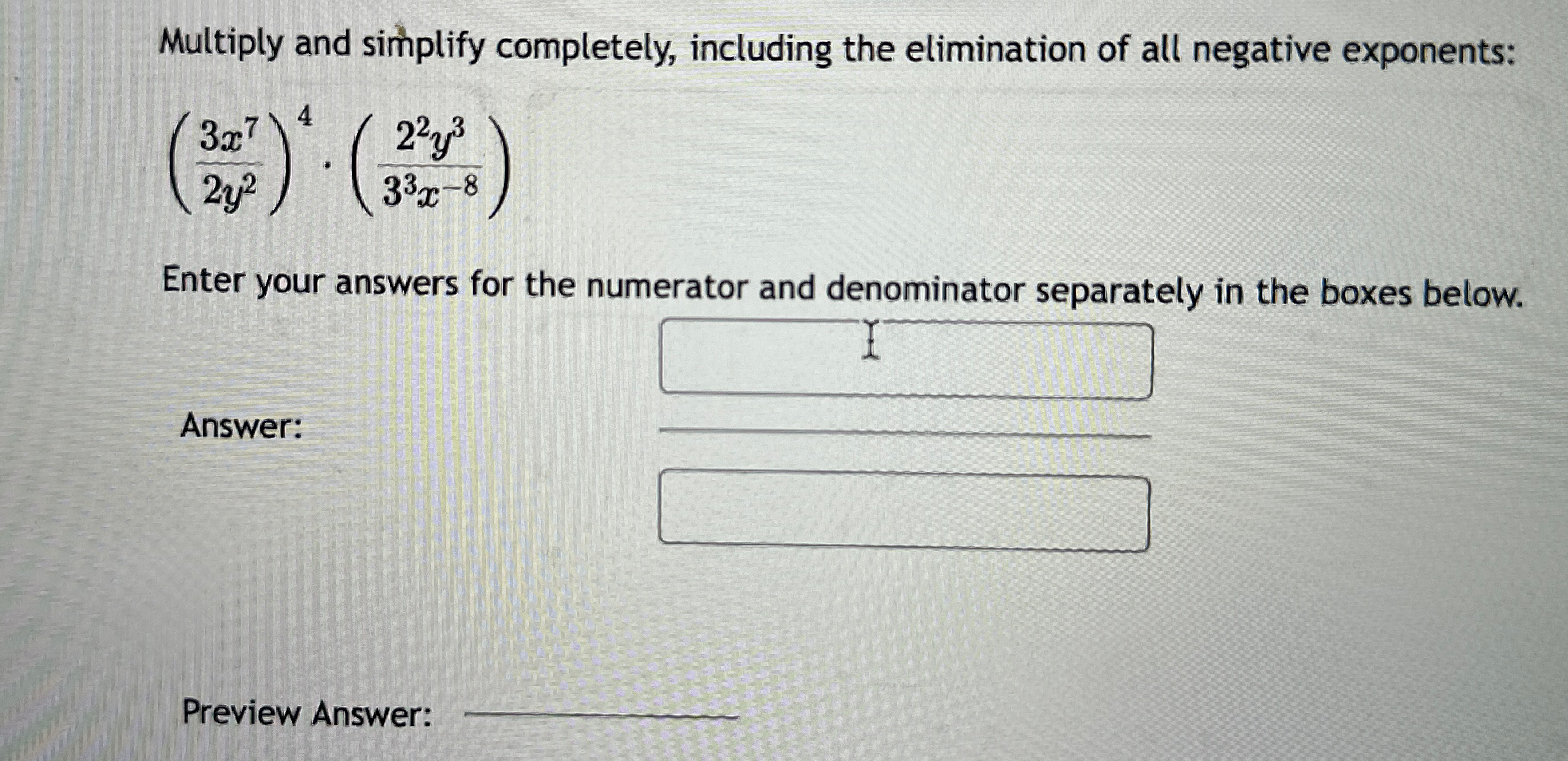 Solved Multiply and simplify completely, including the | Chegg.com