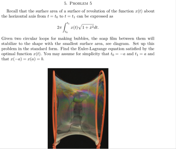 Solved Problem 5Recall that the surface area of a surface of | Chegg.com