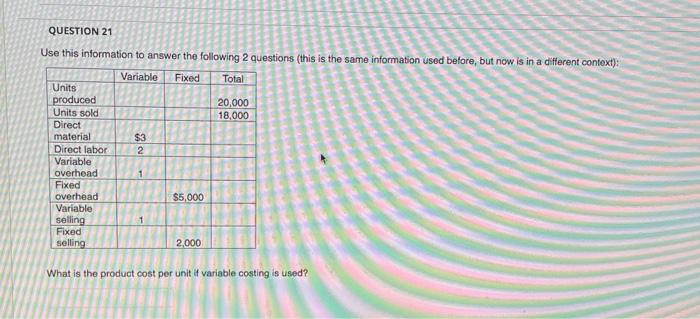 Solved Use this information to answer the following 4 | Chegg.com
