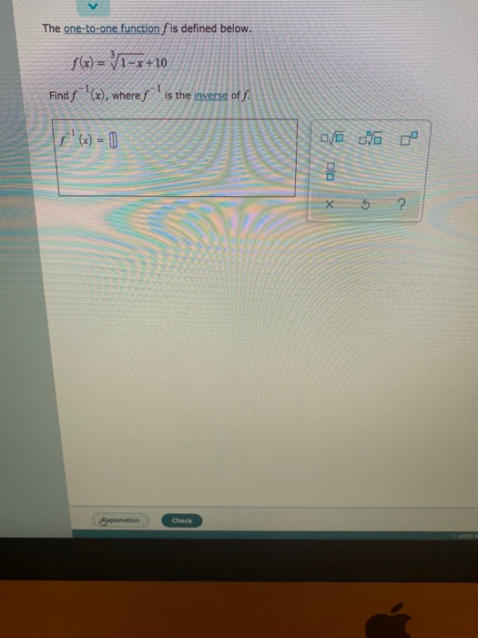 Solved The one-to-one function f is defined below. f(x) = | Chegg.com