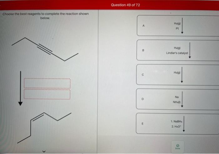 Solved Choose the best reagents to complete the reaction | Chegg.com