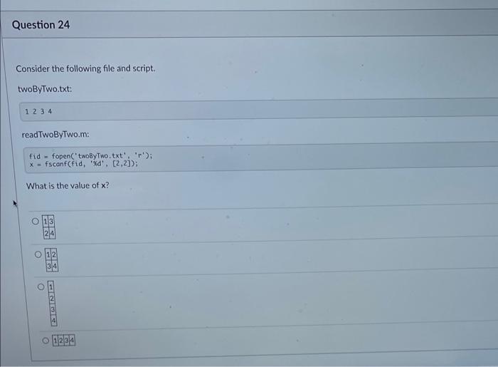 Solved Which of the following opens a file named | Chegg.com