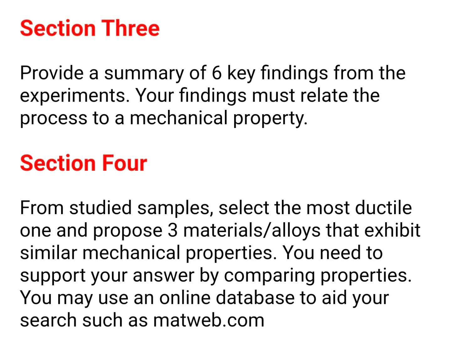 Solved Effects Of Materials Processing On Mechanical | Chegg.com