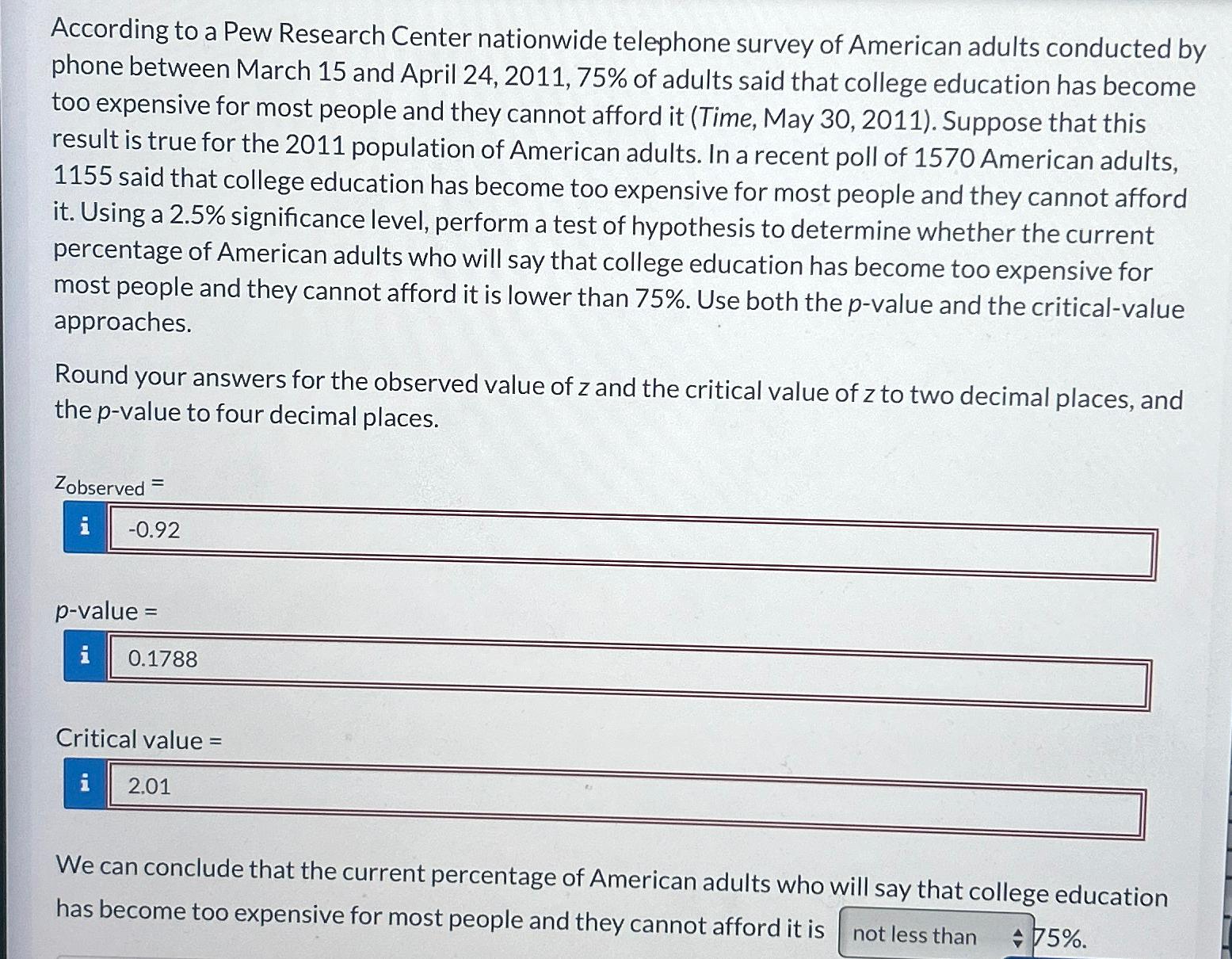 Solved According To A Pew Research Center Nationwide | Chegg.com