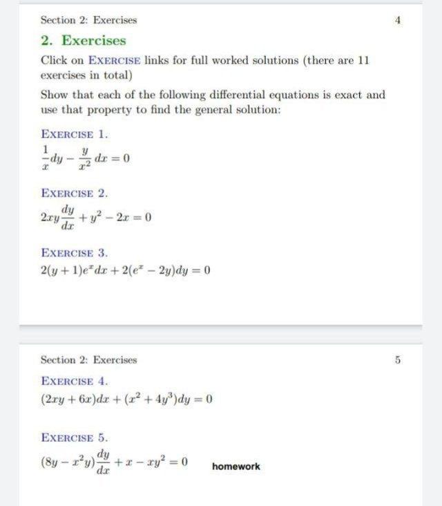 Solved Section 2: Exercises 2. Exercises Click On EXERCISE | Chegg.com