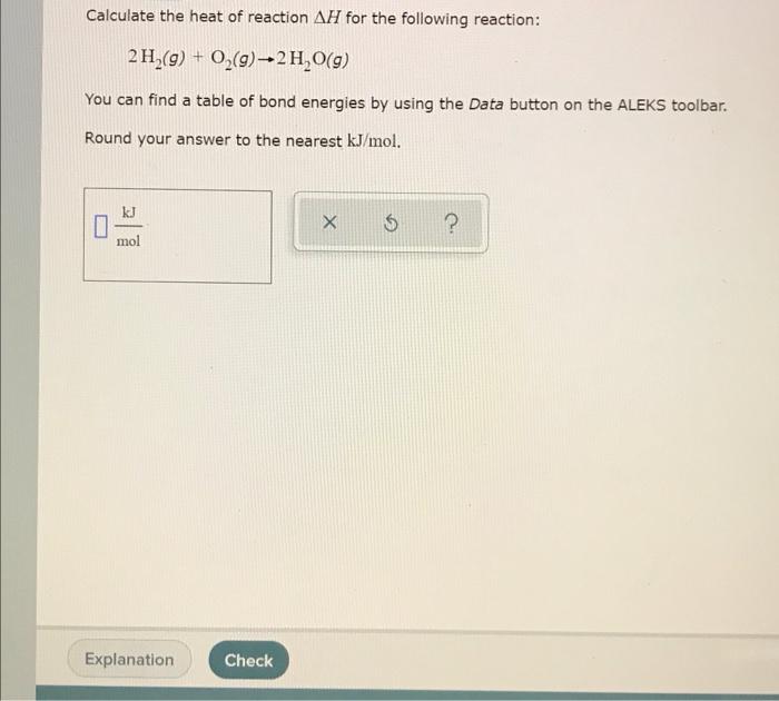 Calculate the heat of reaction AH for the following