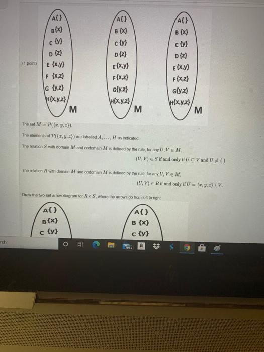 Solved A B X C 1 Point D Z E X Y F X Z G 1 2 Chegg Com