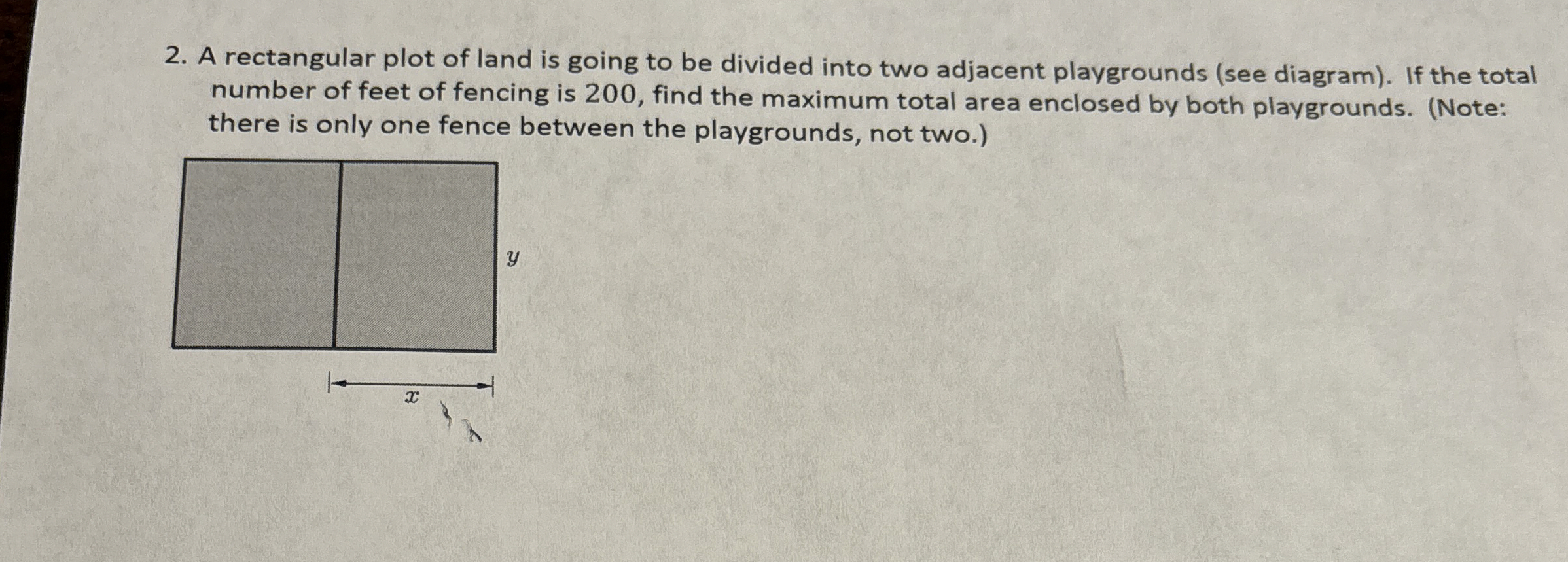 [Solved]: A rectangular plot of land is going to be divided