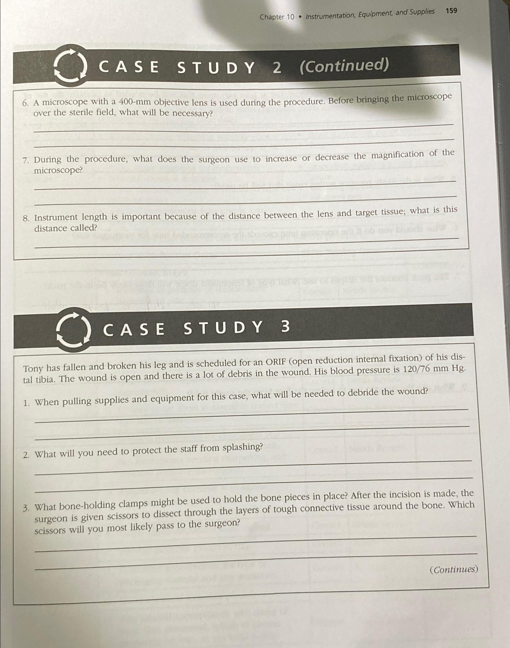 Solved Chapter 10* ﻿Instrumentation, Equipment, and